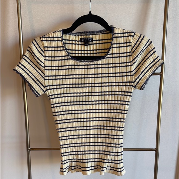 J. Crew Fitted Ribbed T-Shirt - Picture 1 of 5